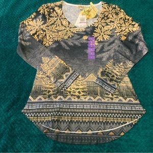 Glitter Snowflakes Blouse